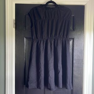 Black ruffle dress